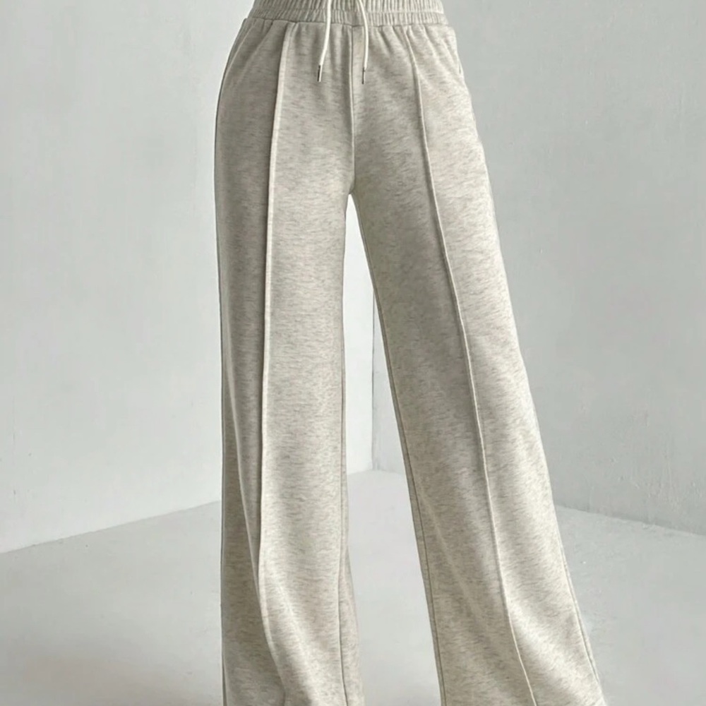 SHEIN Cream Straight Leg Pants